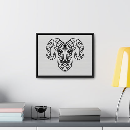 Geometric Ram's Head - Gallery Canvas Wraps, Horizontal Frame