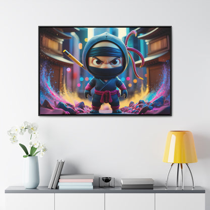 Tiny Ninja, Big Attitude - Gallery Canvas Wraps, Horizontal Frame