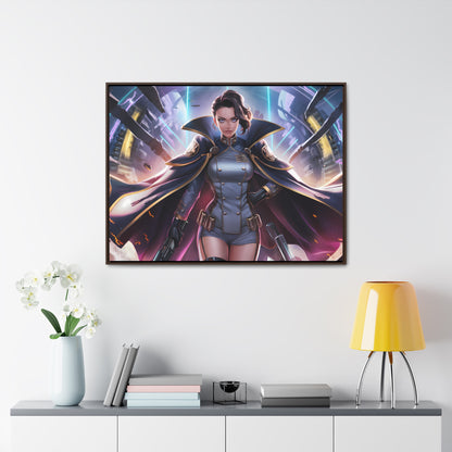 Commander of the Neon Storm - Gallery Canvas Wraps, Horizontal Frame