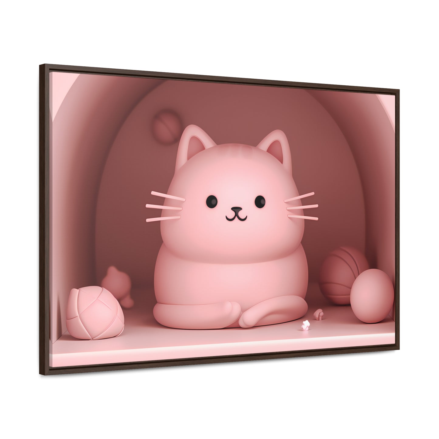 Purrfectly Pink Serenity - Gallery Canvas Wraps, Horizontal Frame