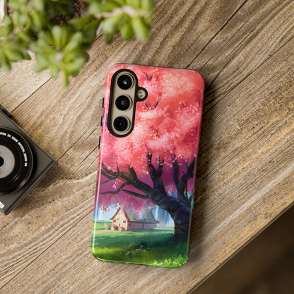 Idyllic Cherry Blossom and a Hut - Smartphone Tough Cases