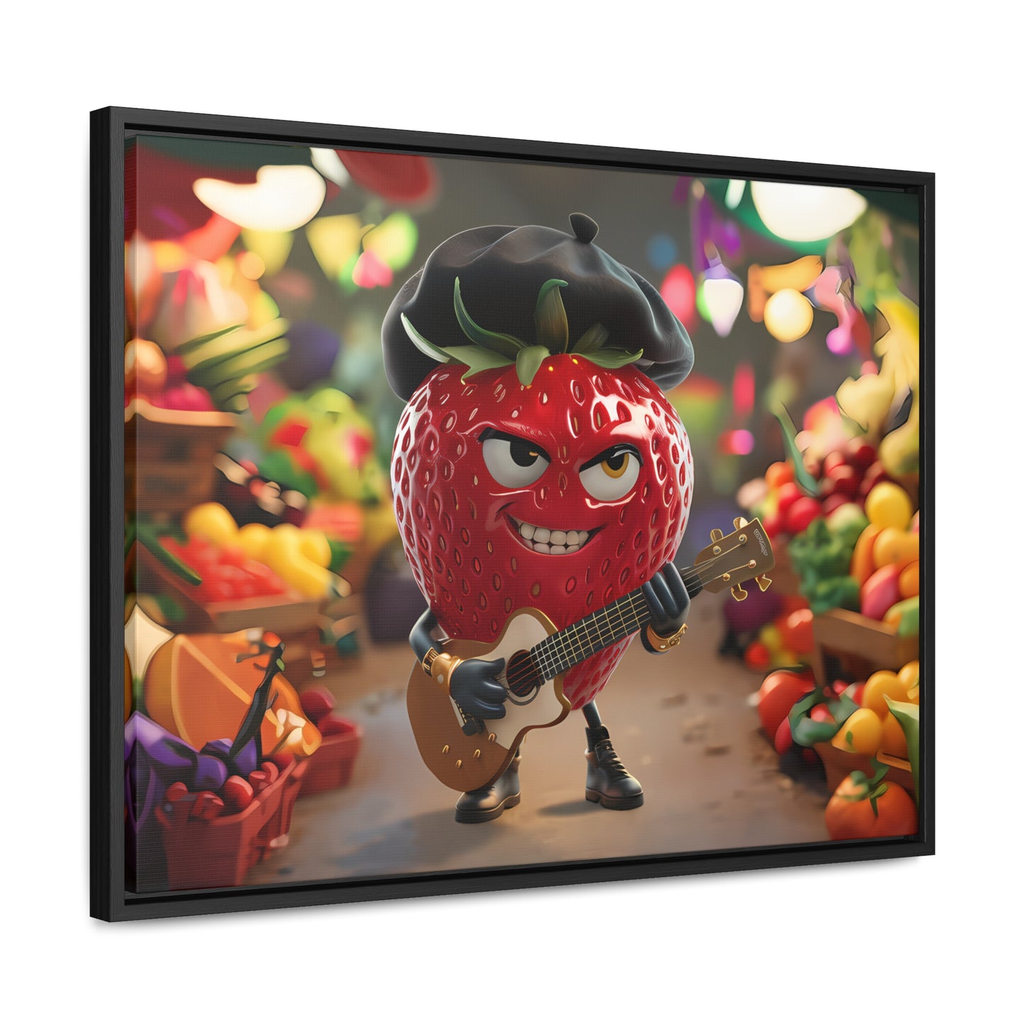 Strawberry Serenade in the Market - Gallery Canvas Wraps, Horizontal Frame