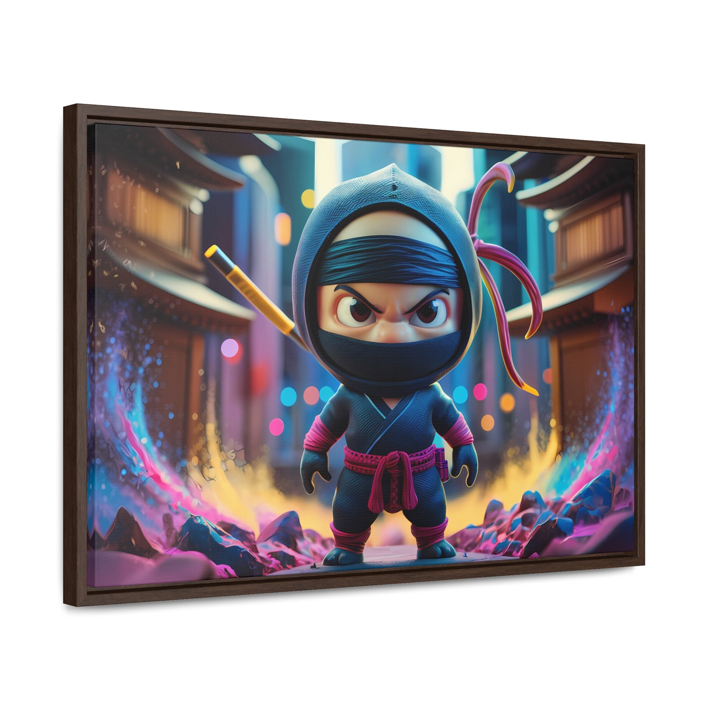 Tiny Ninja, Big Attitude - Gallery Canvas Wraps, Horizontal Frame