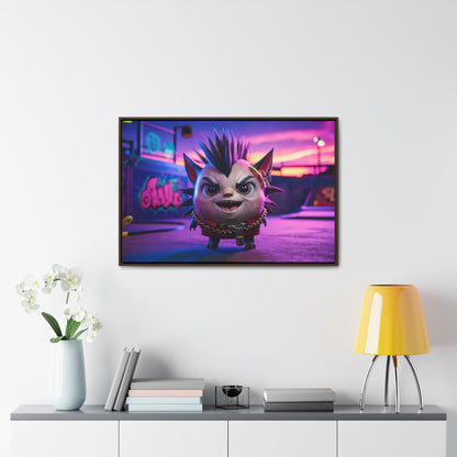 Punk Paws Unleashed - Gallery Canvas Wraps, Horizontal Frame