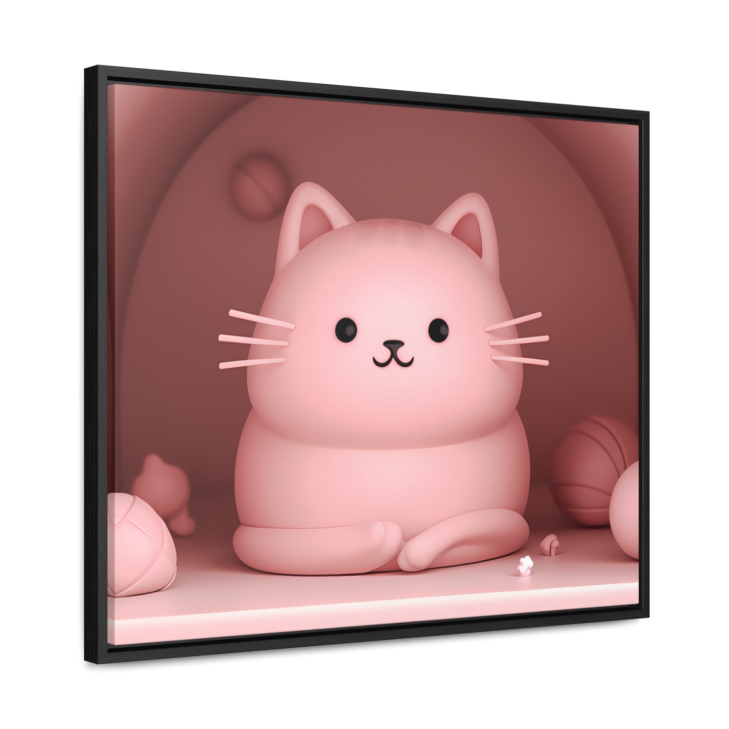 Purrfectly Pink Serenity - Gallery Canvas Wraps, Horizontal Frame