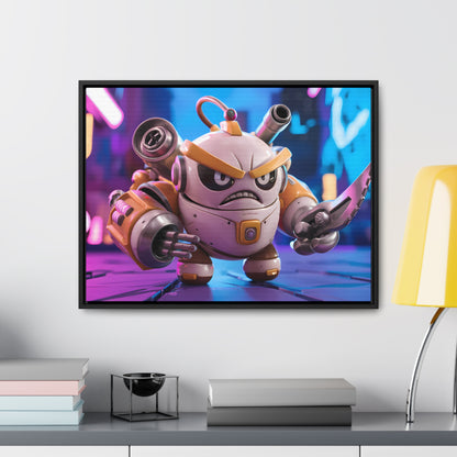 Battle-Ready Robo Warrior - Gallery Canvas Wraps, Horizontal Frame