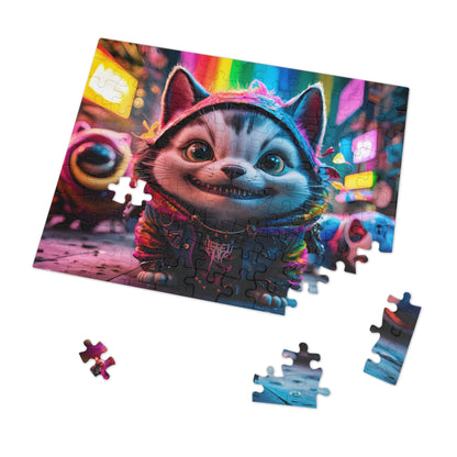 Neon Alley Cat Caper - Jigsaw Puzzle (30, 110, 252, 500,1000-Piece)