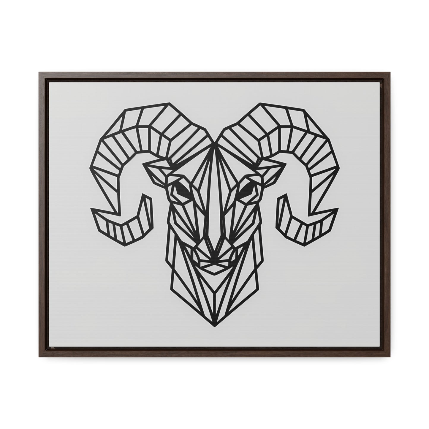 Geometric Ram's Head - Gallery Canvas Wraps, Horizontal Frame