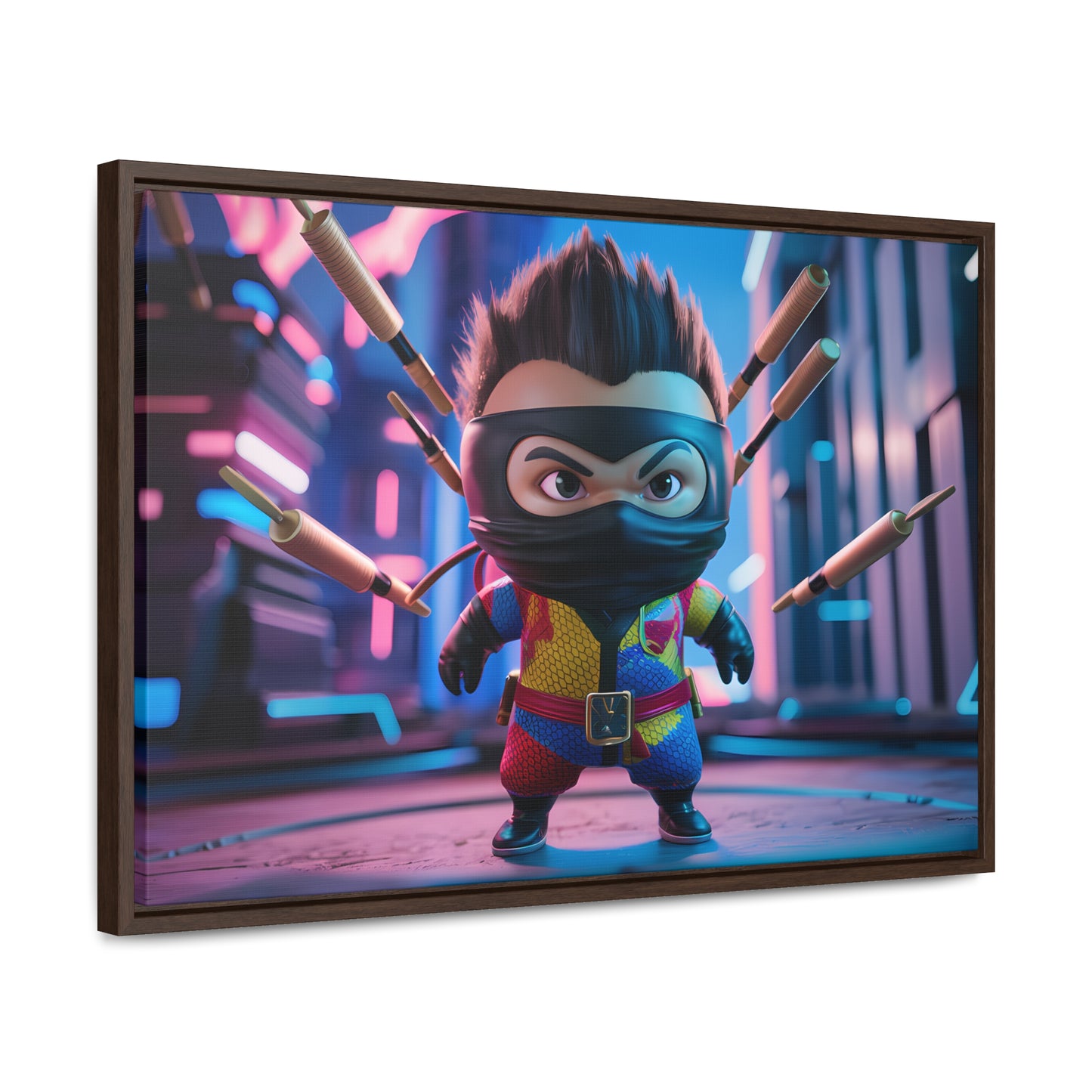 Ninja Toy Showdown - Gallery Canvas Wraps, Horizontal Frame