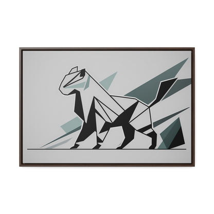 Fractured Feline Form - Gallery Canvas Wraps, Horizontal Frame