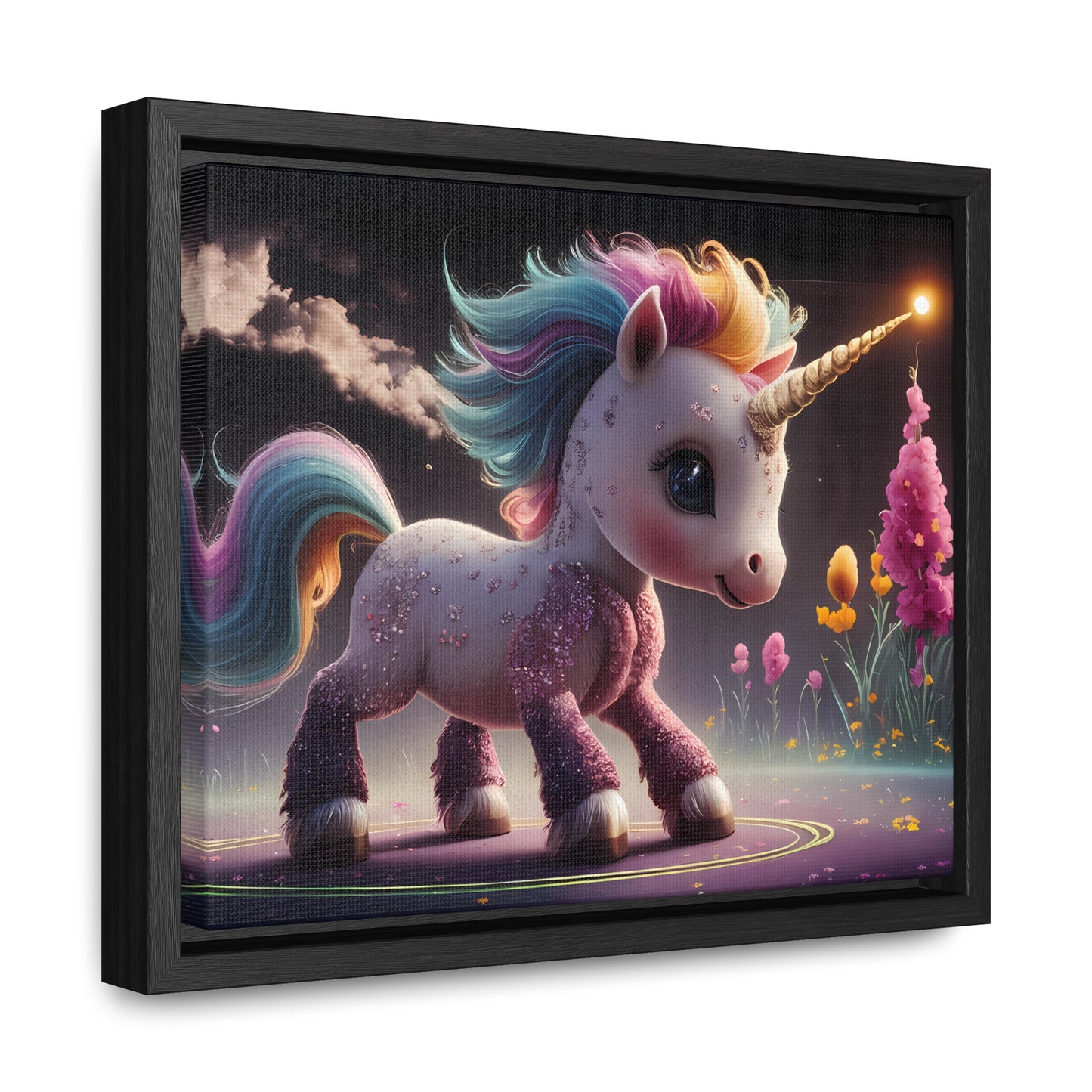 "Twilight Spark of the Enchanted Meadow" - Gallery Canvas Wraps, Horizontal Frame