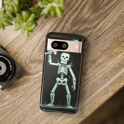 Geometric Skeleton Swordsman - Smartphone Tough Cases