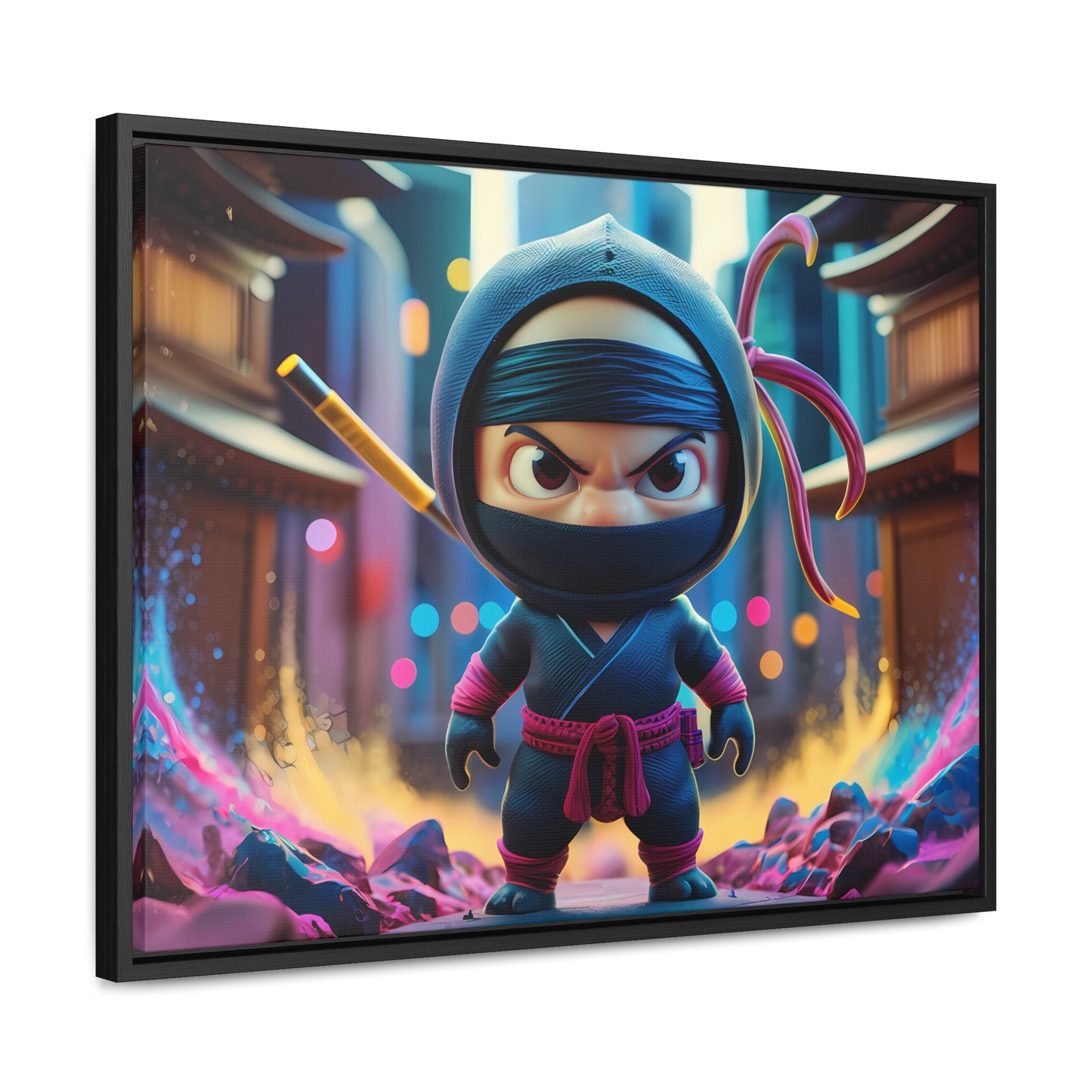 Tiny Ninja, Big Attitude - Gallery Canvas Wraps, Horizontal Frame