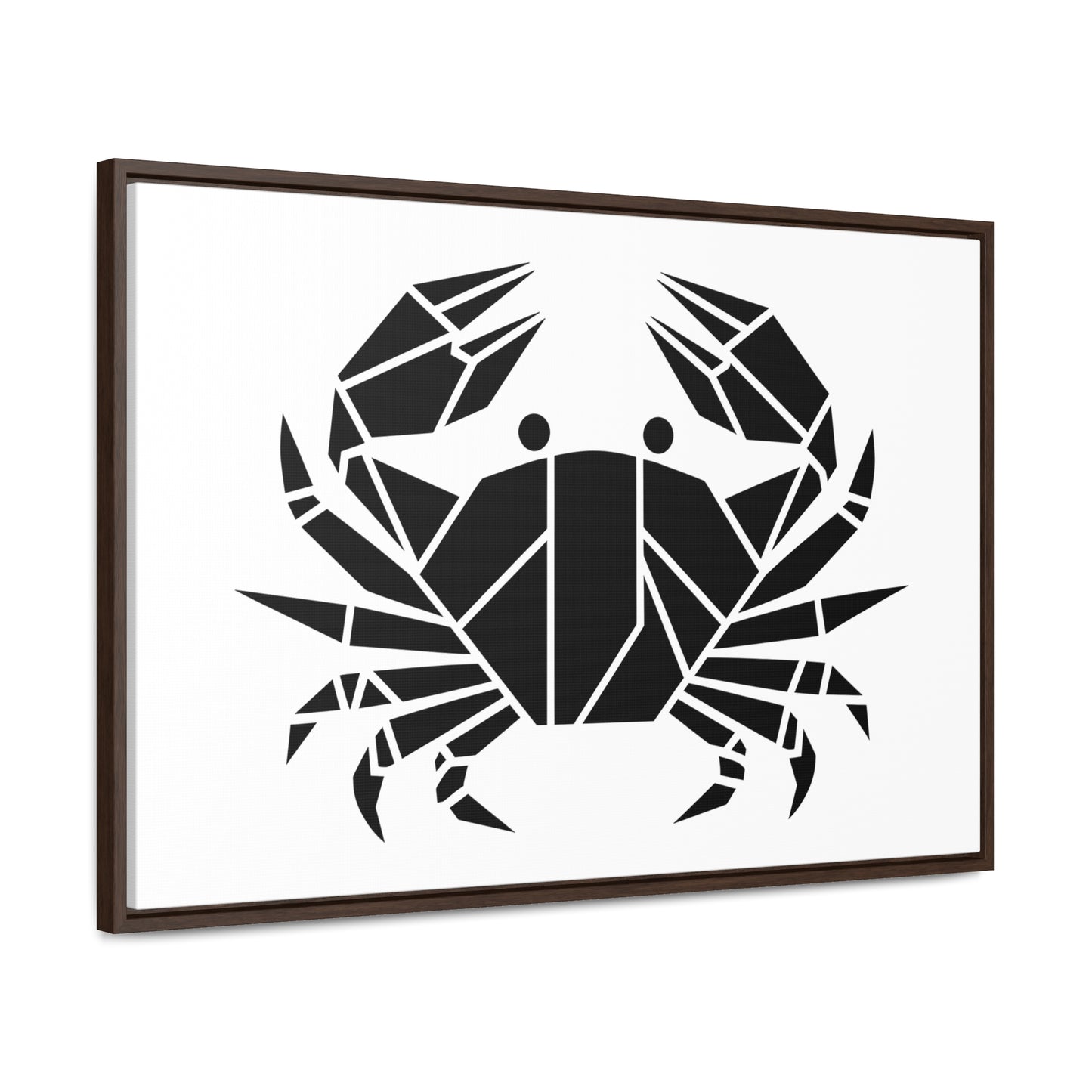 Geometric Crab Design - Gallery Canvas Wraps, Horizontal Frame