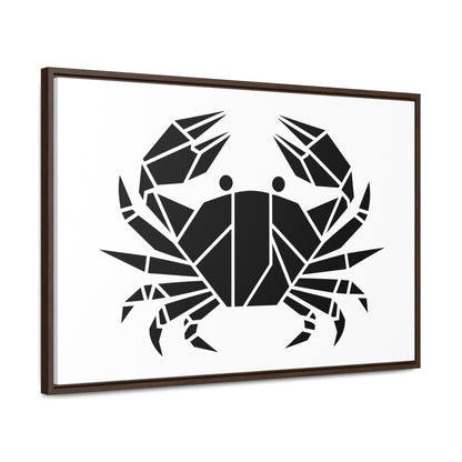 Geometric Crab Design - Gallery Canvas Wraps, Horizontal Frame