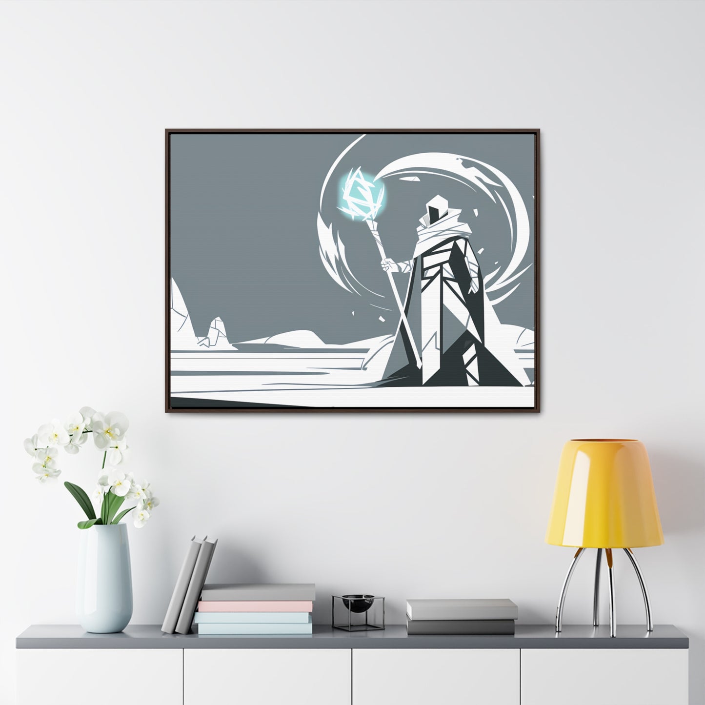 Mage of the Frozen Wastes - Gallery Canvas Wraps, Horizontal Frame