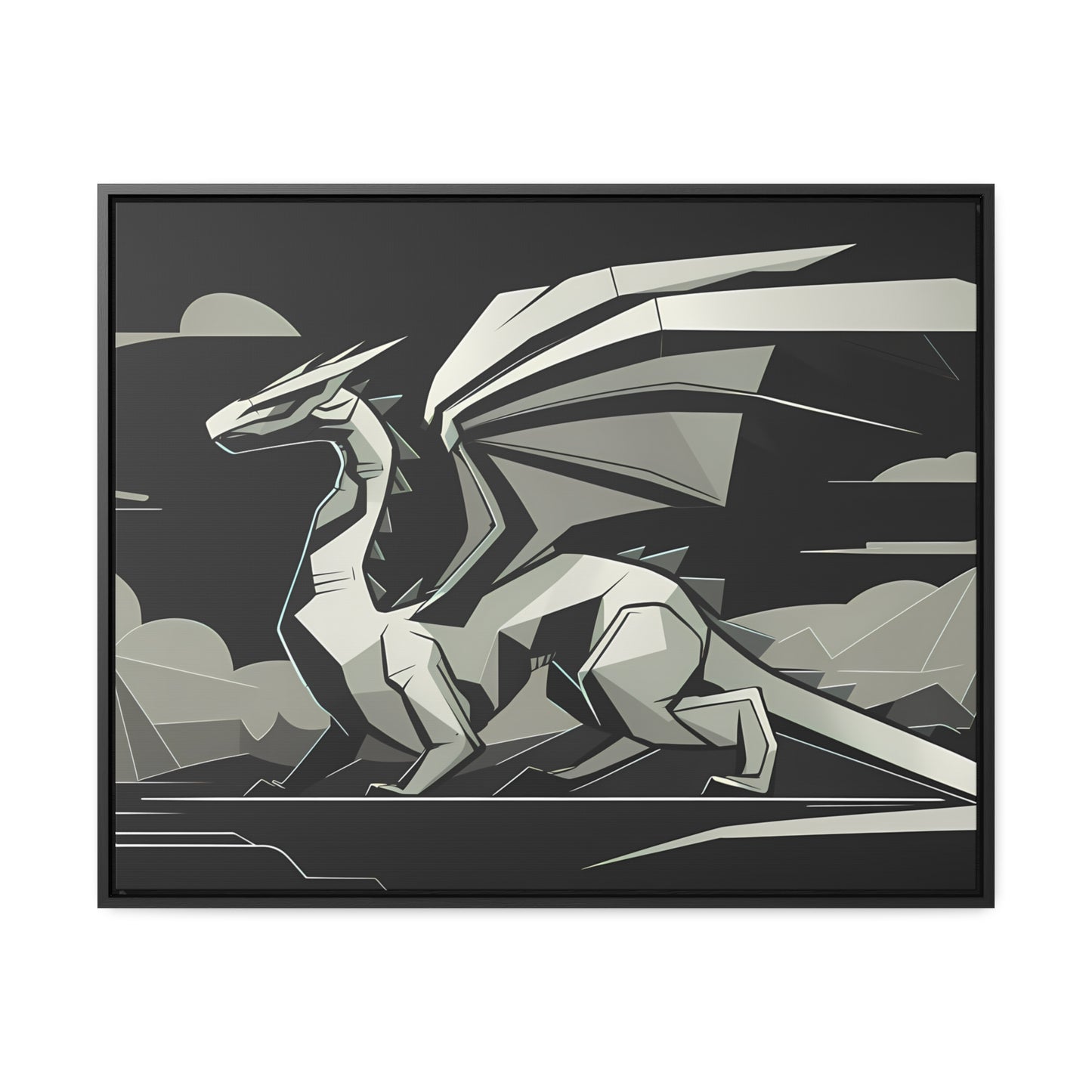 Shadow of the Silver Dragon - Gallery Canvas Wraps, Horizontal Frame