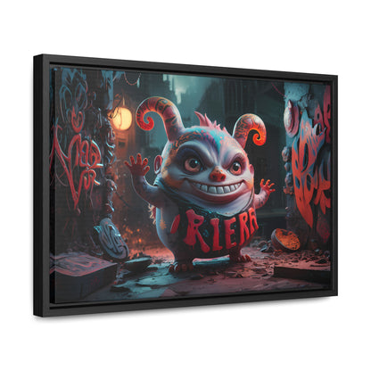 Midnight Mischief in the Alley - Gallery Canvas Wraps, Horizontal Frame