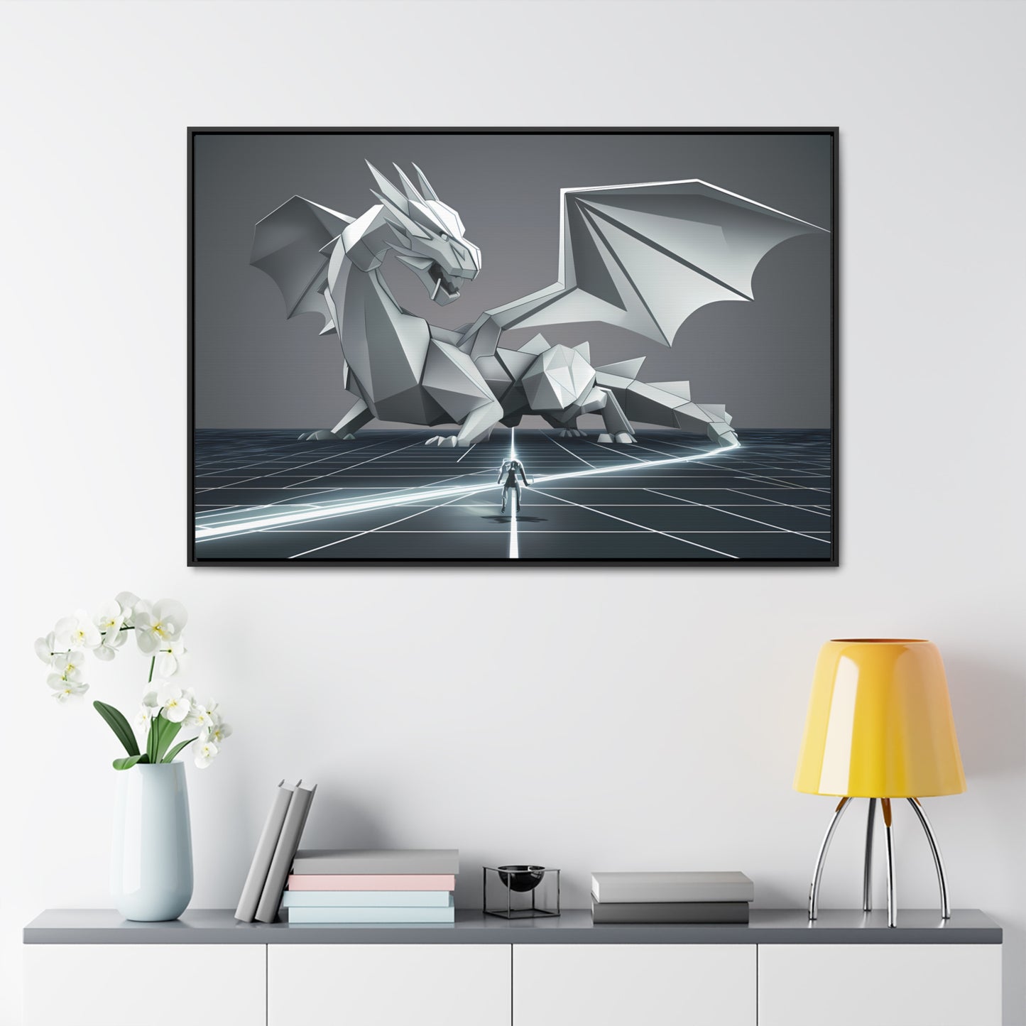 Confrontation in the Digital Realm - Gallery Canvas Wraps, Horizontal Frame