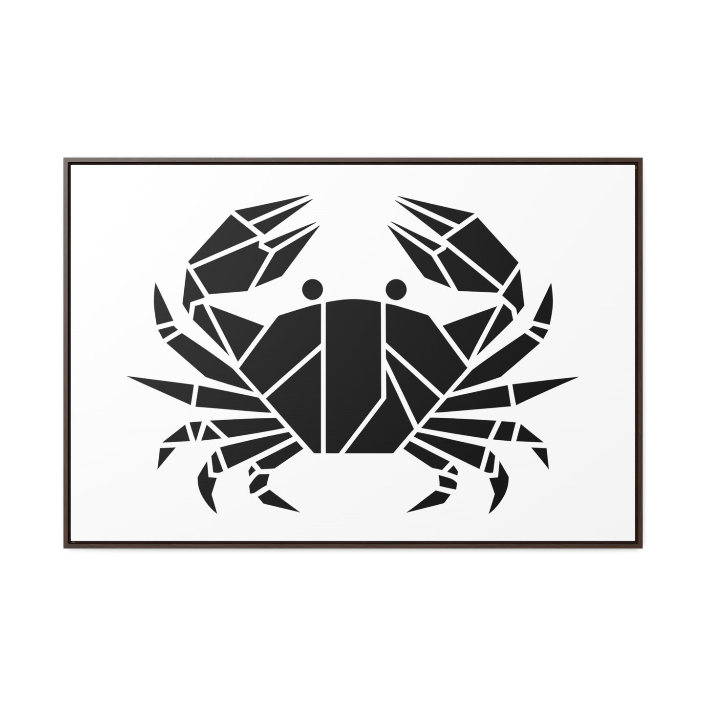 Geometric Crab Design - Gallery Canvas Wraps, Horizontal Frame