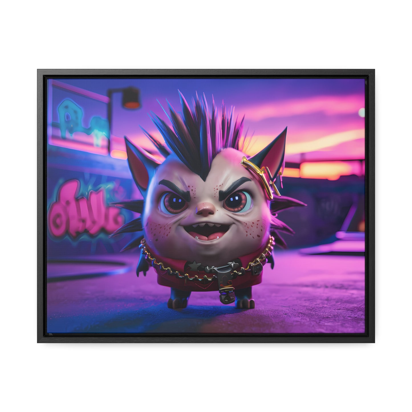 Punk Paws Unleashed - Gallery Canvas Wraps, Horizontal Frame