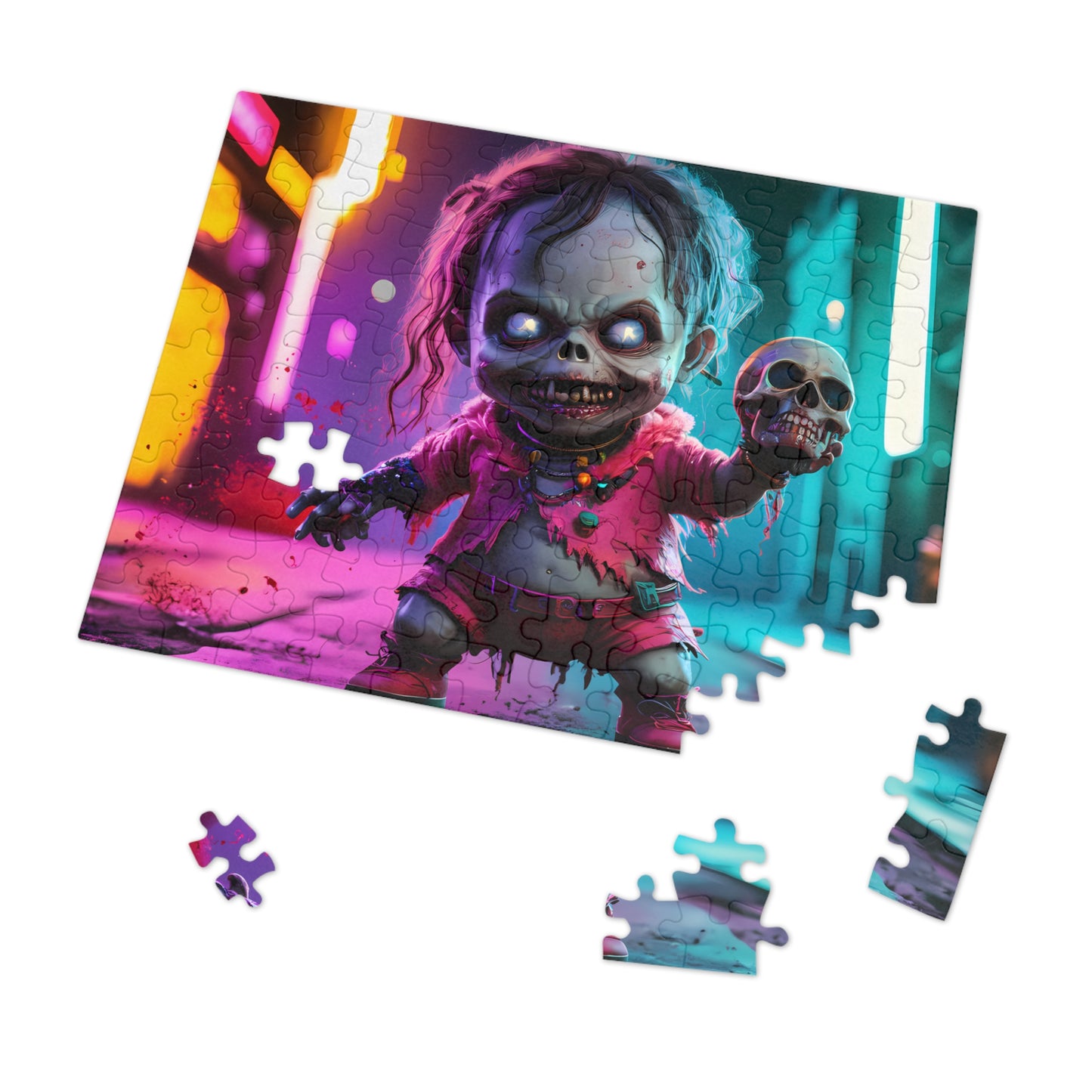 Neon Nightmare: The Doll of Doom - Jigsaw Puzzle (30, 110, 252, 500,1000-Piece)