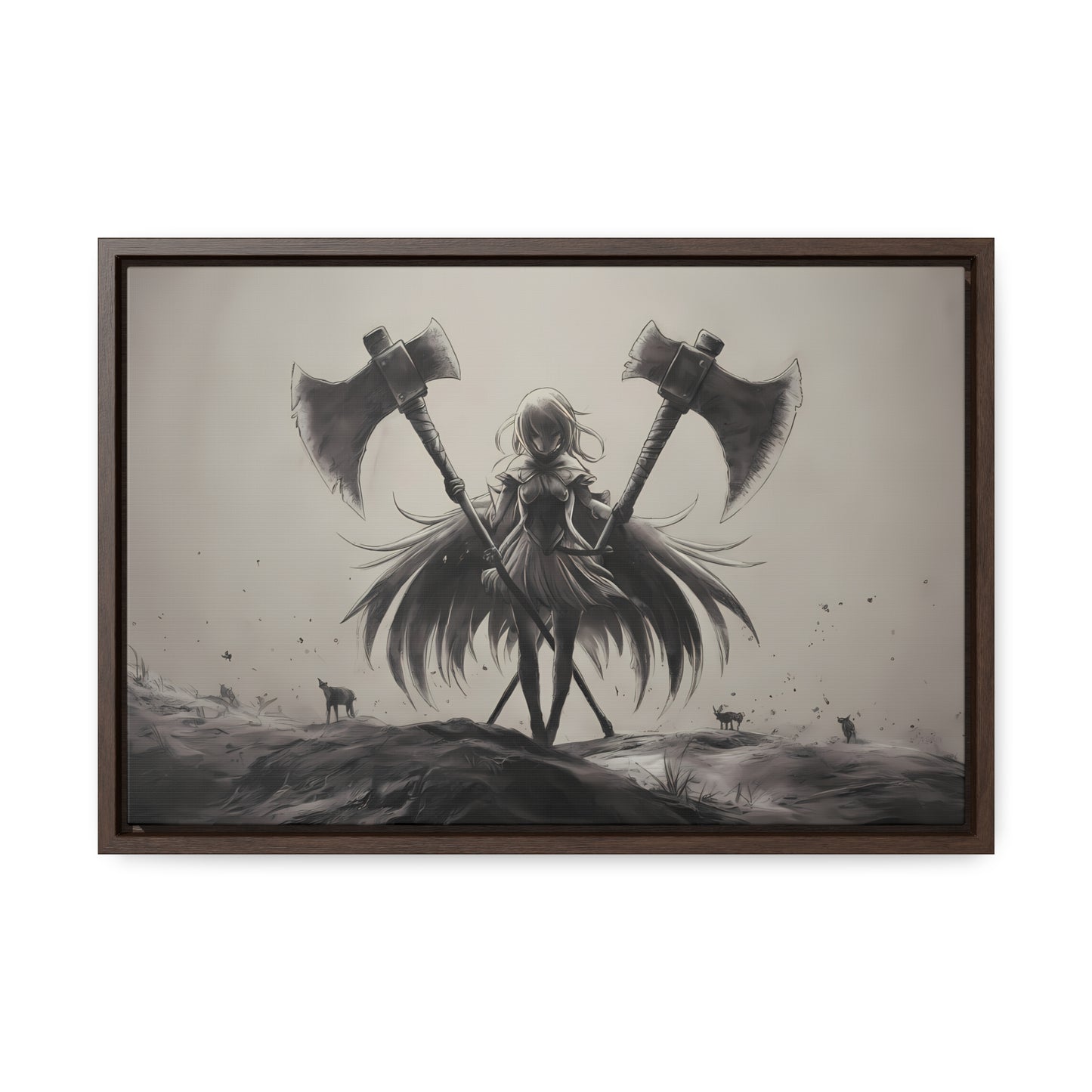 "Abyssal Valkyrie" - Gallery Canvas Wraps, Horizontal Frame