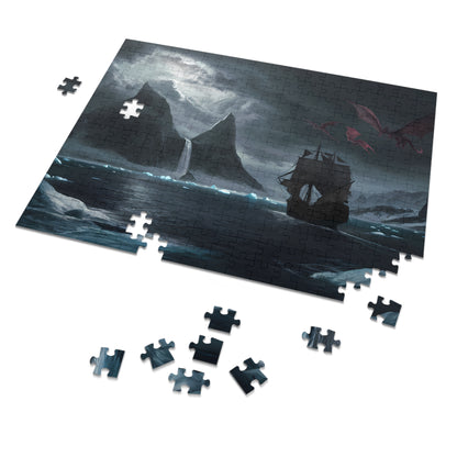 "Dragons Over the Frozen Sea" - Jigsaw Puzzle (30, 110, 252, 500,1000-Piece)