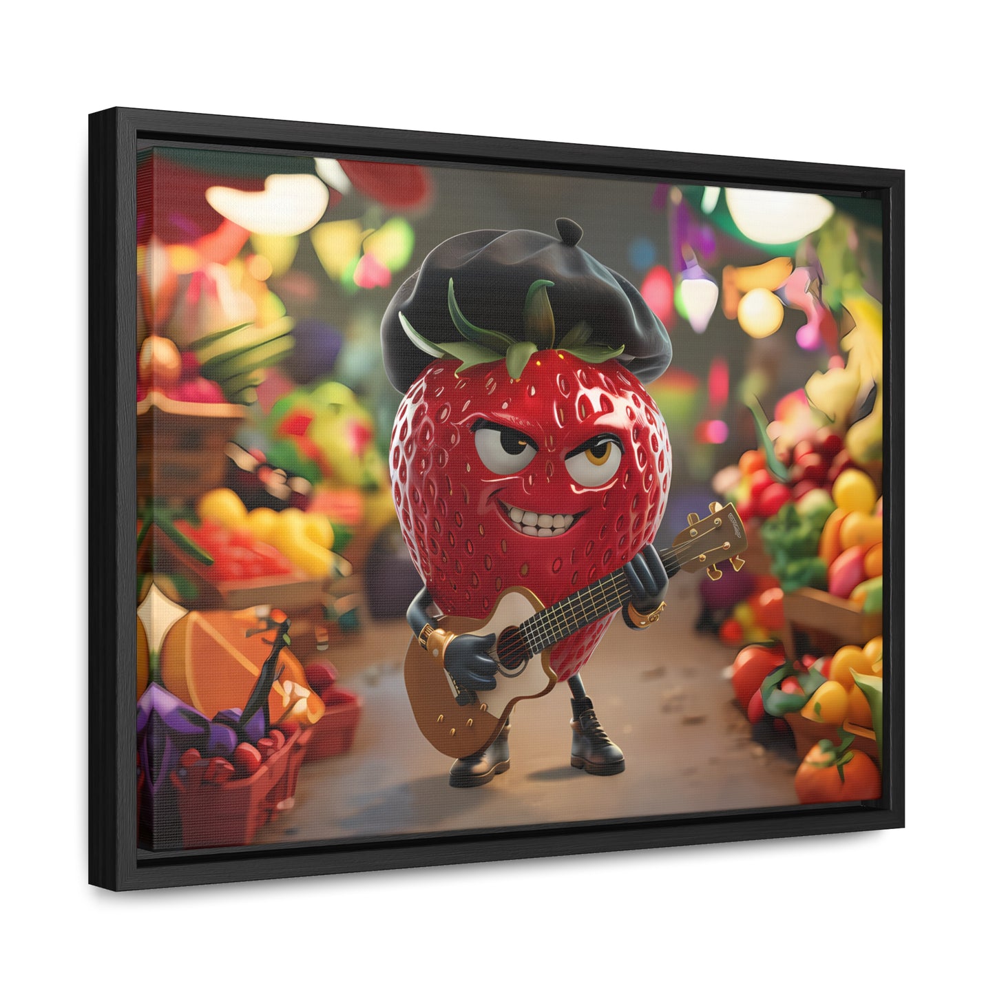 Strawberry Serenade in the Market - Gallery Canvas Wraps, Horizontal Frame