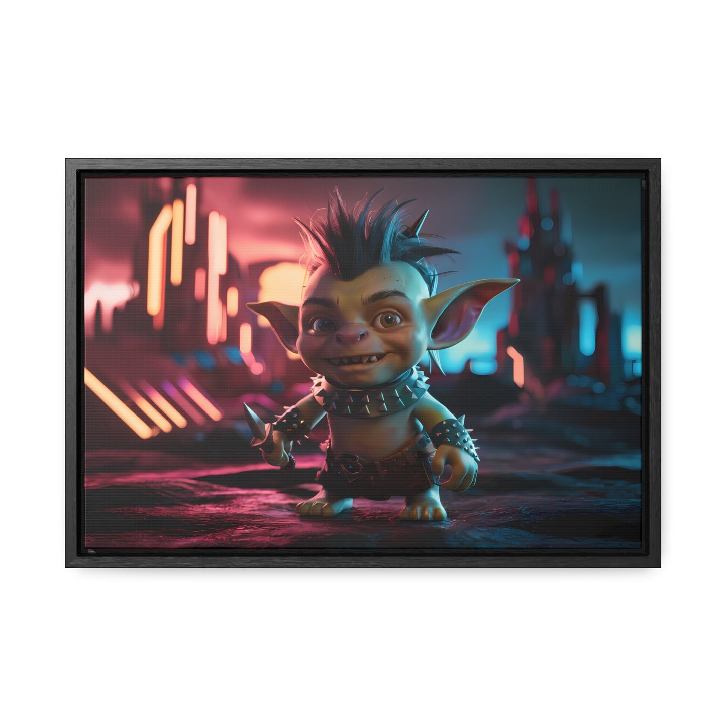 Goblin of the Neon Wastelands - Gallery Canvas Wraps, Horizontal Frame