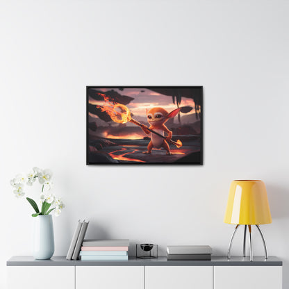 "Guardian of the Flame" - Gallery Canvas Wraps, Horizontal Frame