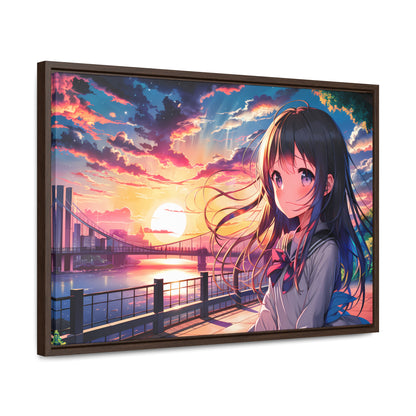 Sunset Reflections: A Silent Promise - Gallery Canvas Wraps, Horizontal Frame