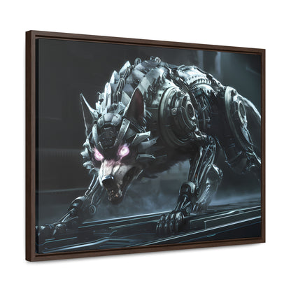 Cybernetic Alpha Wolf - Gallery Canvas Wraps, Horizontal Frame