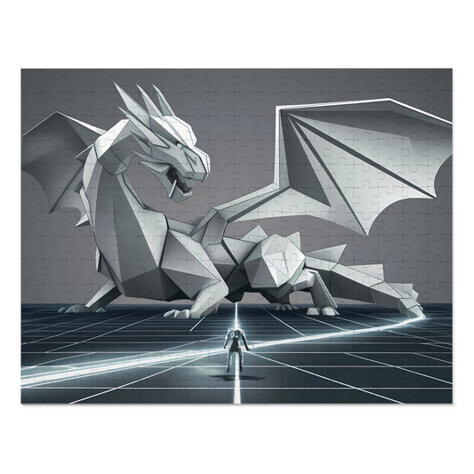 The Cyber Dragon's Challenge - Jigsaw Puzzle (30, 110, 252, 500,1000-Piece)