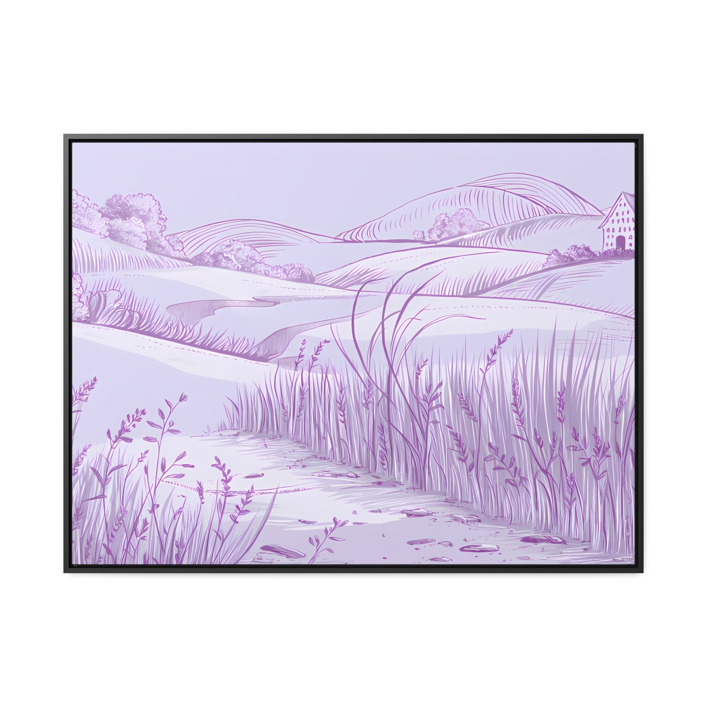 Whispers of the Lavender Hills - Gallery Canvas Wraps, Horizontal Frame