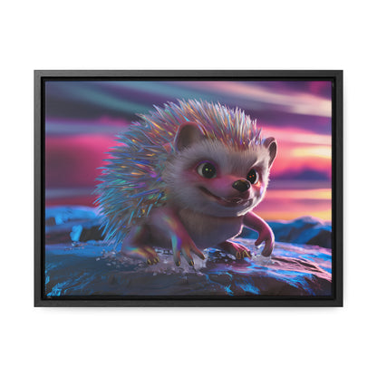 Prismatic Hedgehog at Dusk - Gallery Canvas Wraps, Horizontal Frame