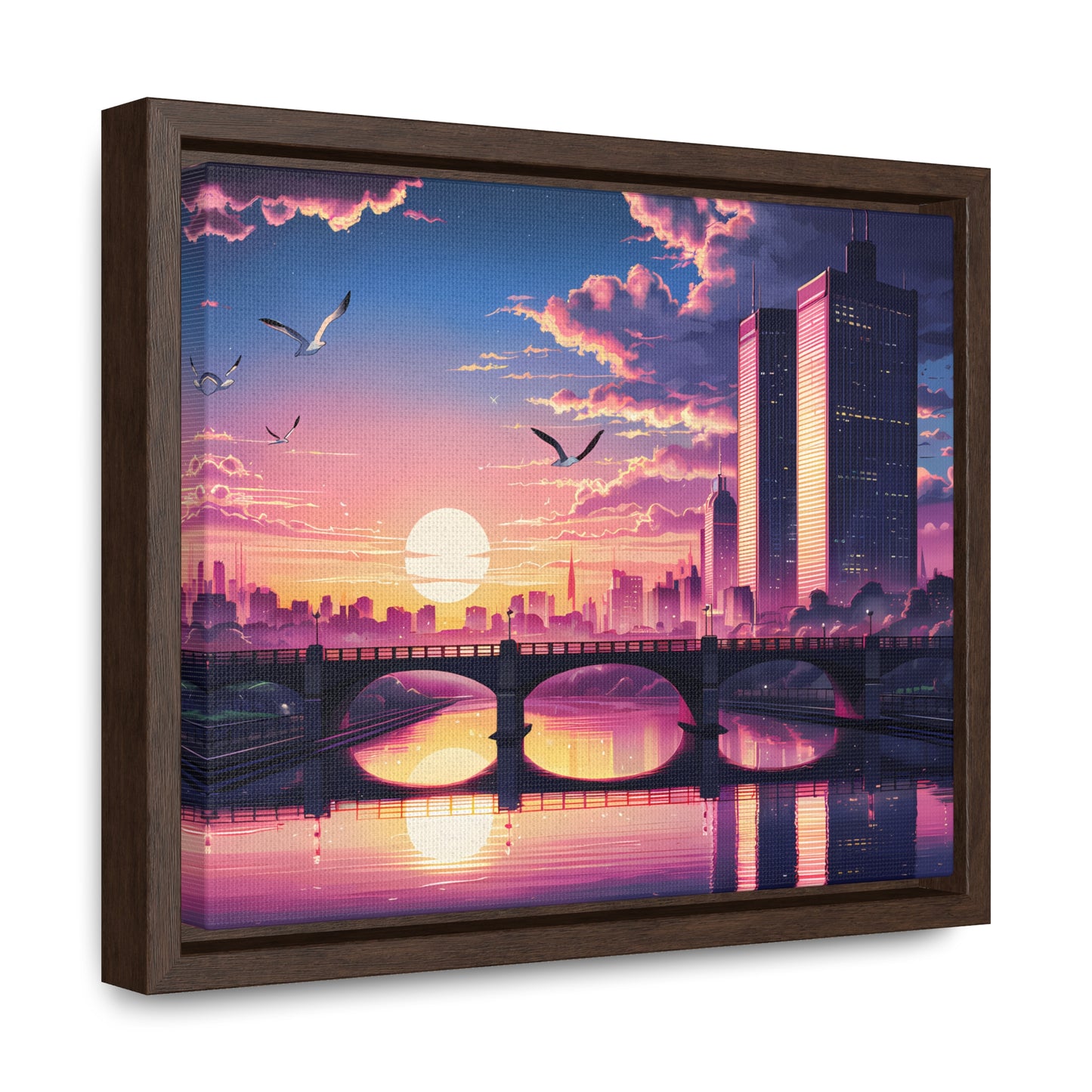 Twilight Reflections - Gallery Canvas Wraps, Horizontal Frame