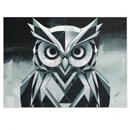 Geometric Owl in the Mist - Jigsaw Puzzle (30, 110, 252, 500,1000-Piece)