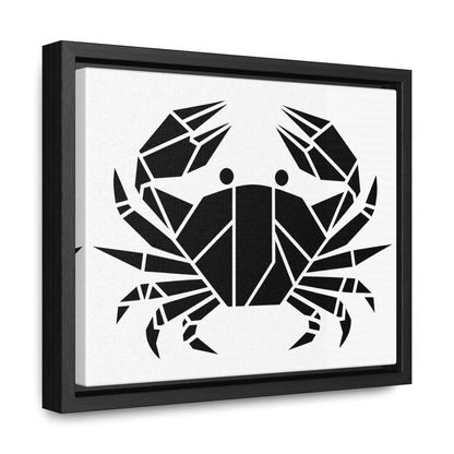 Geometric Crab Design - Gallery Canvas Wraps, Horizontal Frame