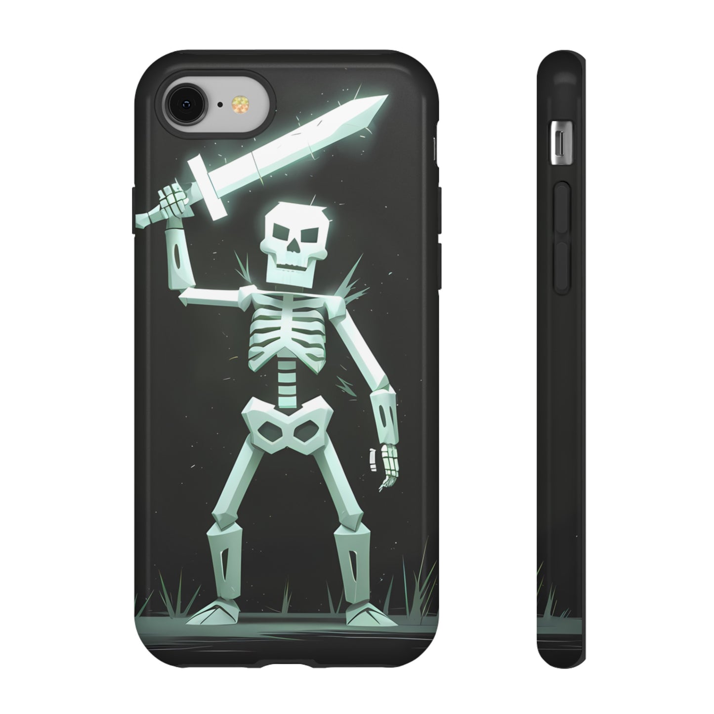 Geometric Skeleton Swordsman - Smartphone Tough Cases