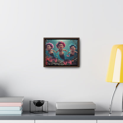 Aquatic Mischief - Gallery Canvas Wraps, Horizontal Frame