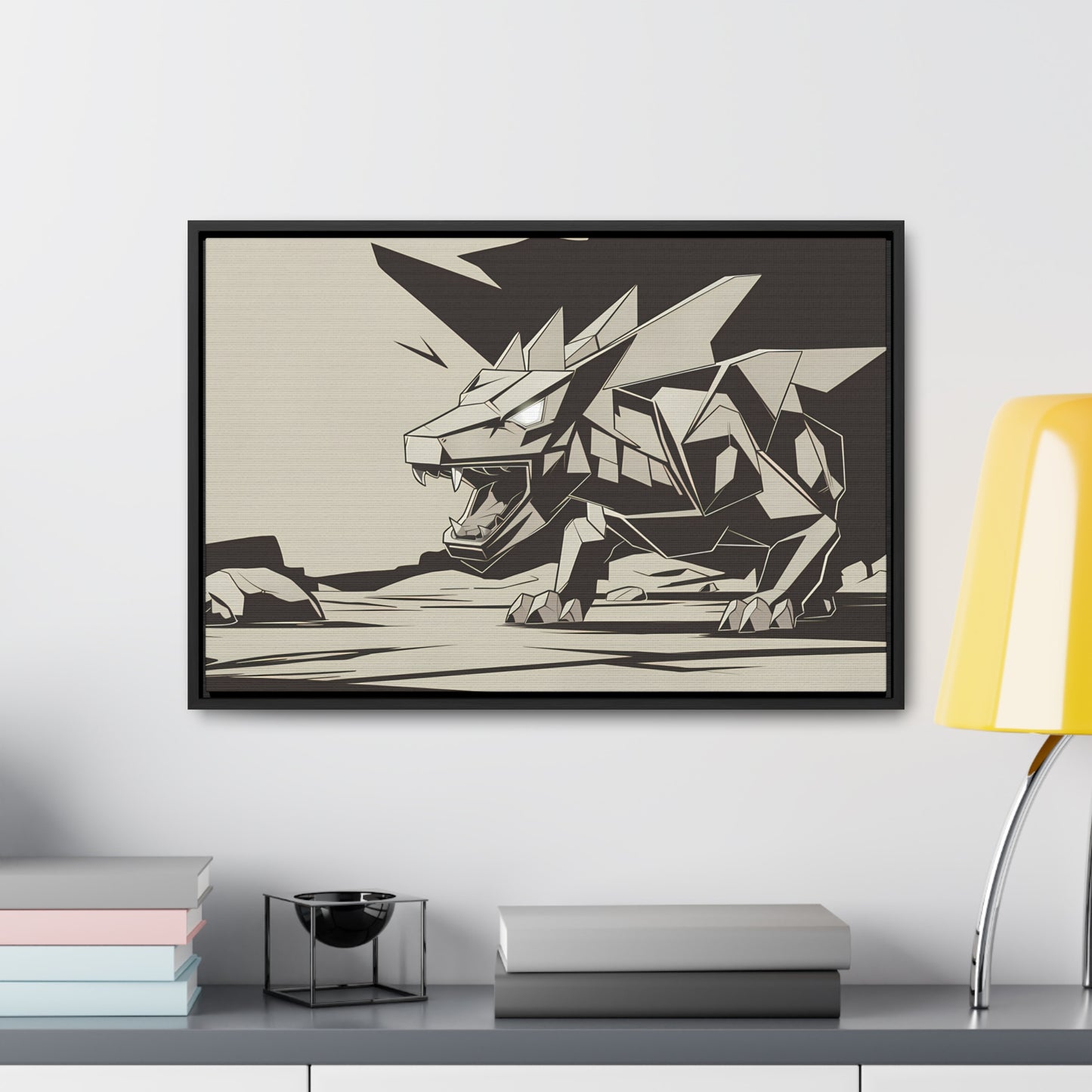 Raging Stone Guardian - Gallery Canvas Wraps, Horizontal Frame