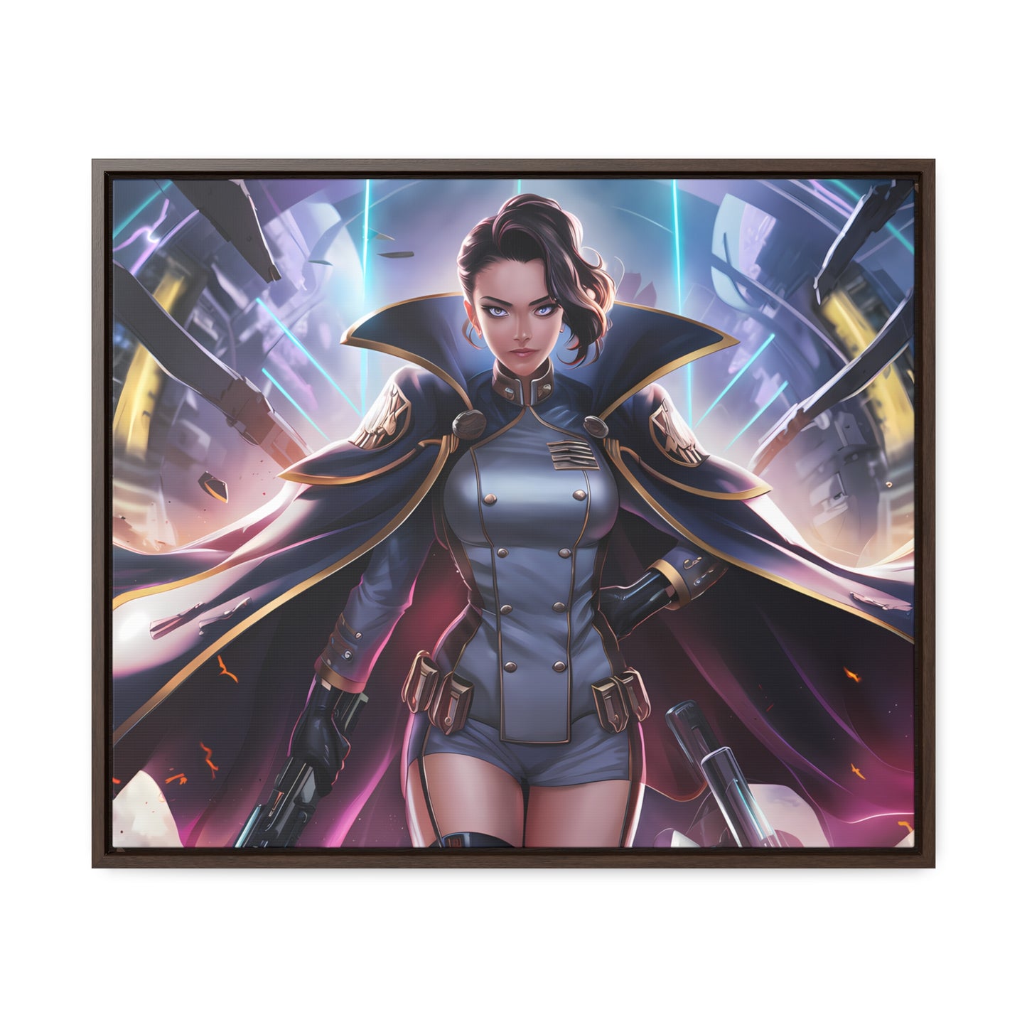 Commander of the Neon Storm - Gallery Canvas Wraps, Horizontal Frame