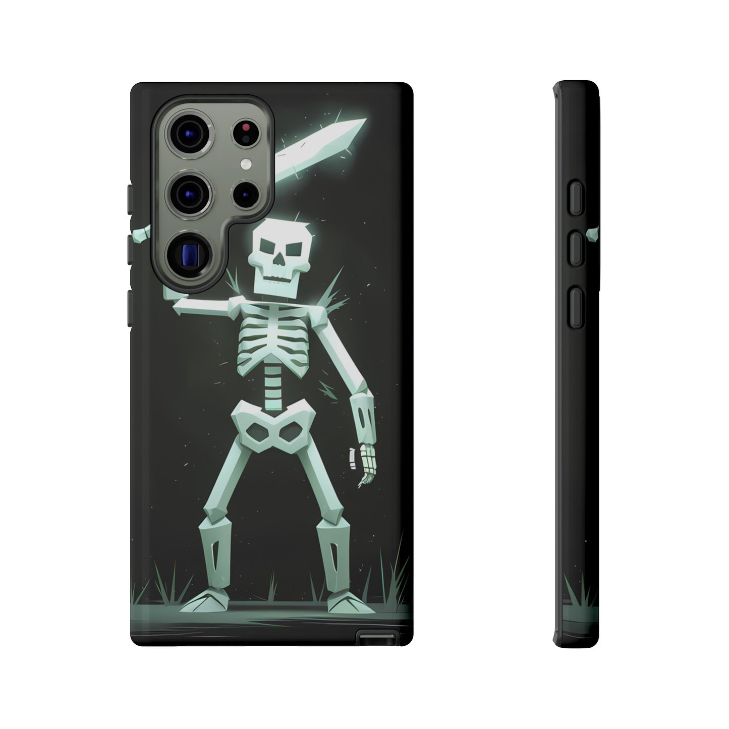 Geometric Skeleton Swordsman - Smartphone Tough Cases