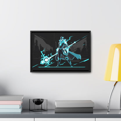 Arbiter of the Neon Void - Gallery Canvas Wraps, Horizontal Frame