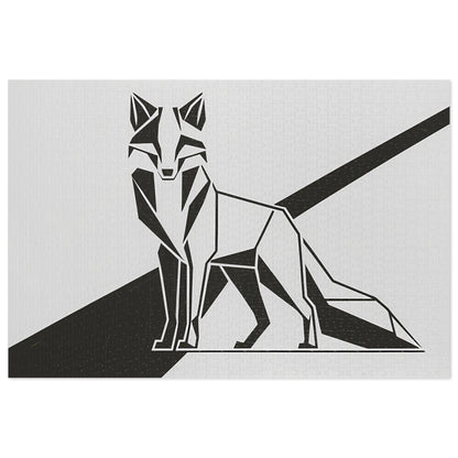 Geometric Fox in Monochrome - Jigsaw Puzzle (30, 110, 252, 500,1000-Piece)