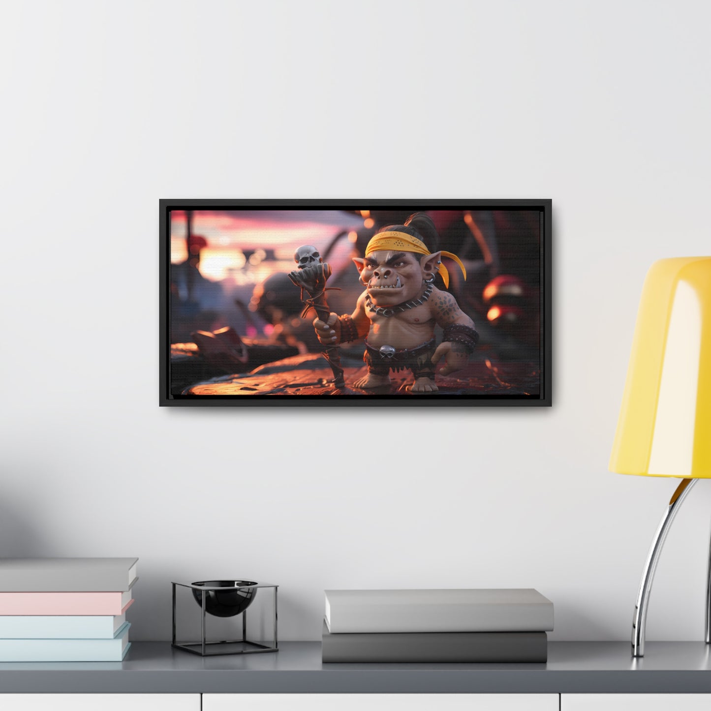 Goblin Warlord at Sunset - Gallery Canvas Wraps, Horizontal Frame