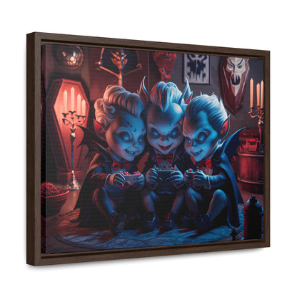 "Night of the Gaming Vampires" - Gallery Canvas Wraps, Horizontal Frame