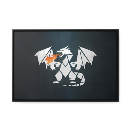 Origami Dragon Flame - Gallery Canvas Wraps, Horizontal Frame