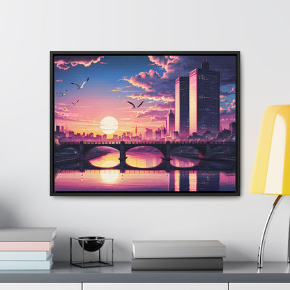 Twilight Reflections - Gallery Canvas Wraps, Horizontal Frame